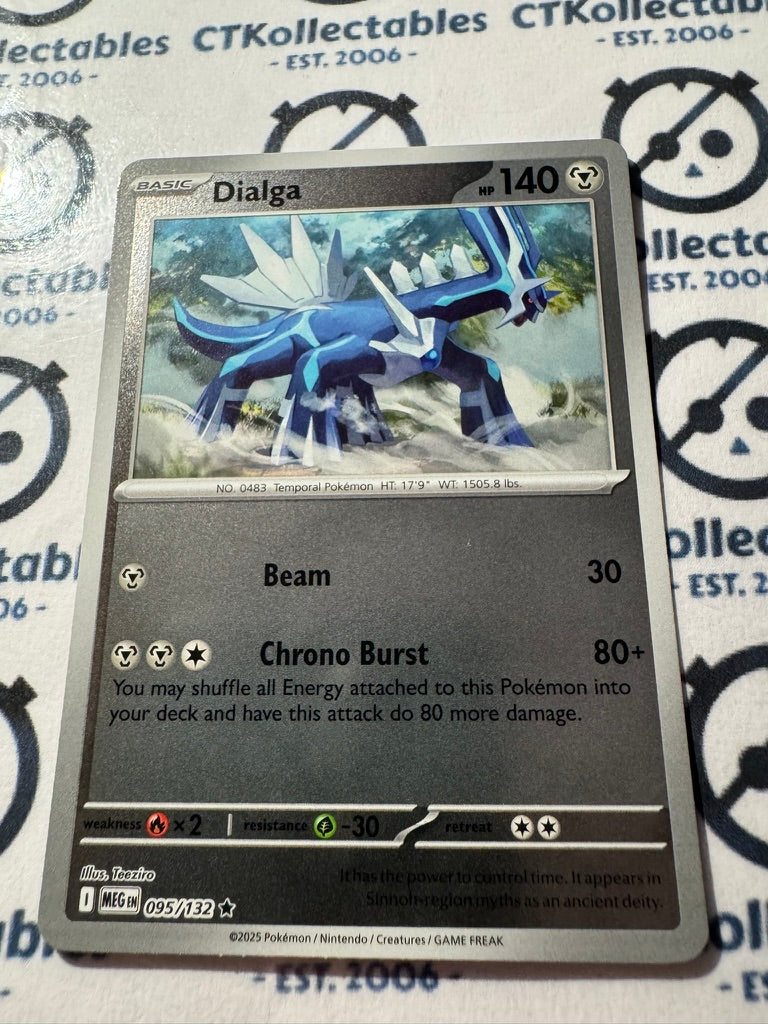 Dialga Reverse Holo #095/132 Mega Evolution Pokemon
