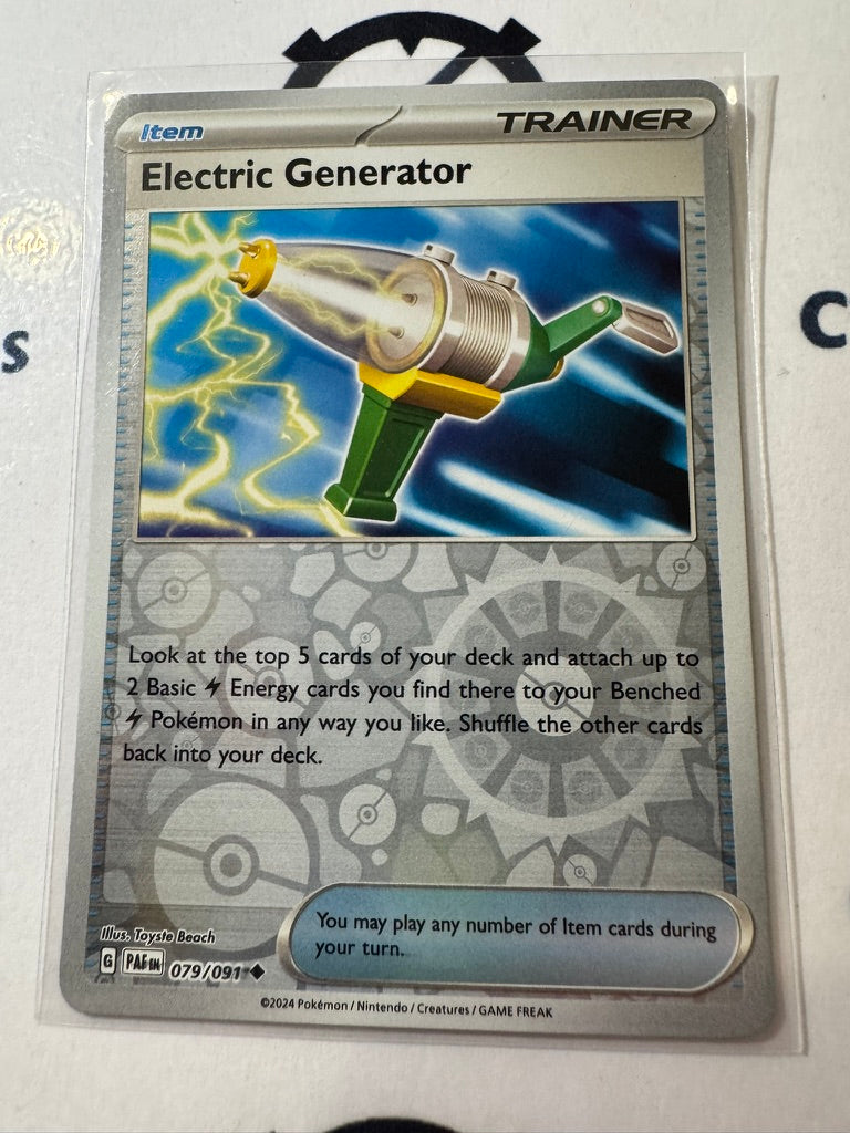 electric Generator Reverse Holo #079/091 2024 Paldean Fates Pokemon Card