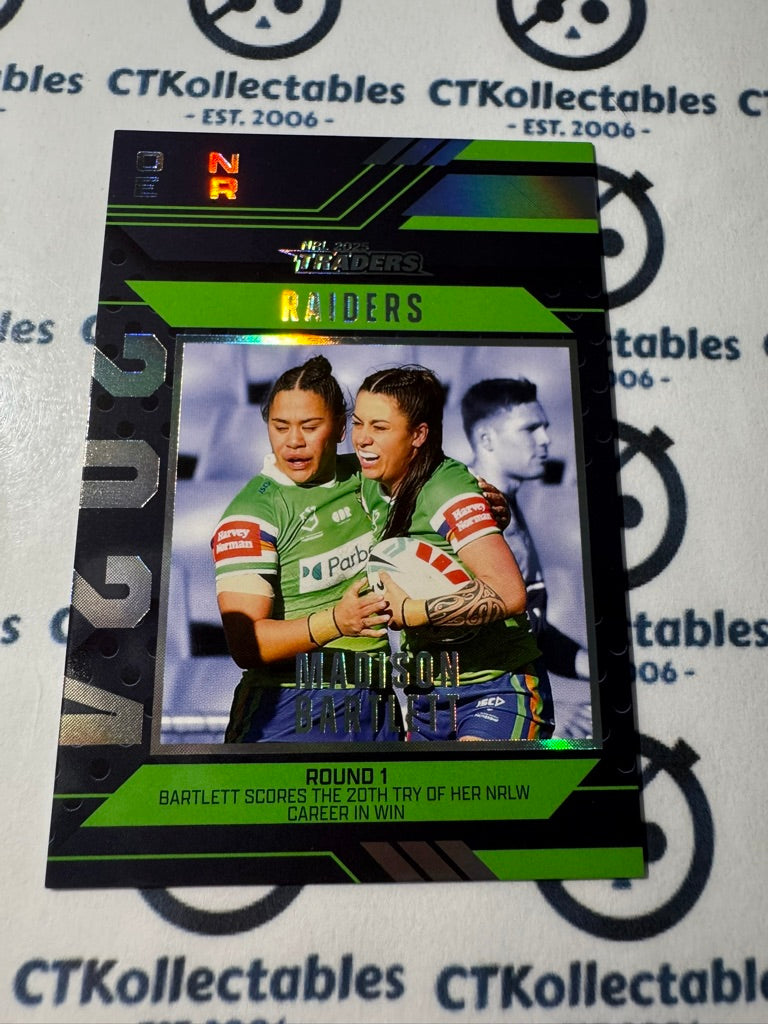 2025 NRL Traders Season To Remember SR 06 / 51 RAIDERS MADISON BARTLETT
