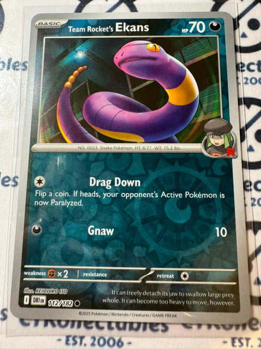 Rocket's Ekans Scarlet & Violet Destined Rivals #112/182 Reverse Holo Pokemon