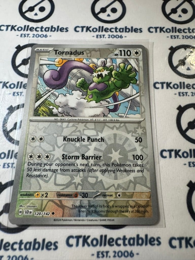 Tornadus Reverse Holo #120/142 Stellar Crown Scarlet & Violet Pokemon
