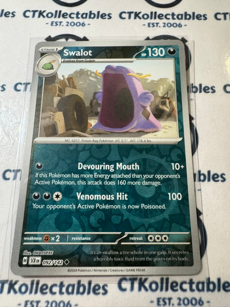 Swalot Reverse Holo #092/142 Stellar Crown Scarlet & Violet Pokemon