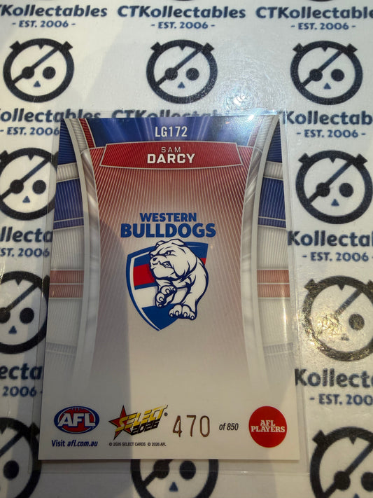 2026 Select AFL Footy Stars Hobby Luminous LG172 Sam Darcy #470/850 Bulldogs