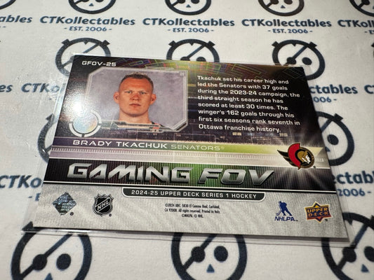 2024-25 Upper deck Hockey Series 1 Matthew Tkachuk Gaming FOV GFOV-25 Senators