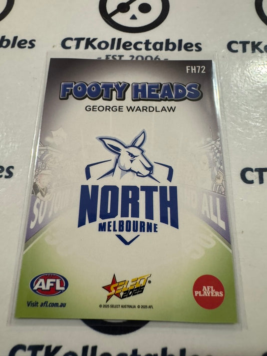 2025 AFL Footy Stars Footy Heads George Wardlaw FH72 Kangaroos