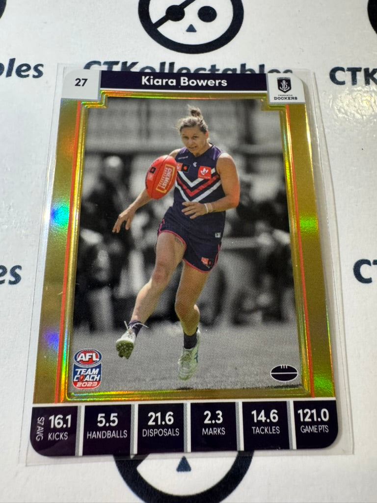 2023 AFLW Teamcoach Gold card #27 Kiara Bowers Dockers