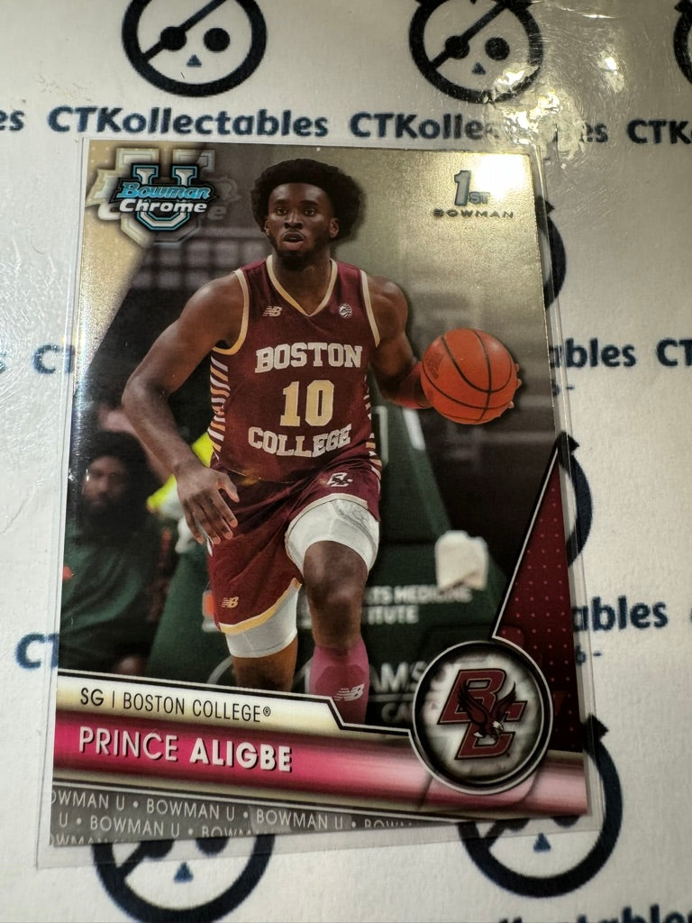 2023/24 Bowman Chrome University Prince Aligbe #13 1st Bowman