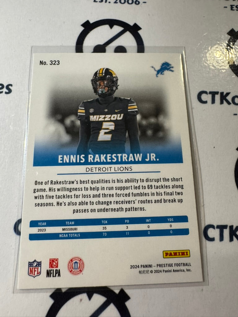 2024 NFL Prestige Dots Xtra Points Rookie #323 Ennis Rakestraw Jr. Detroit Lions