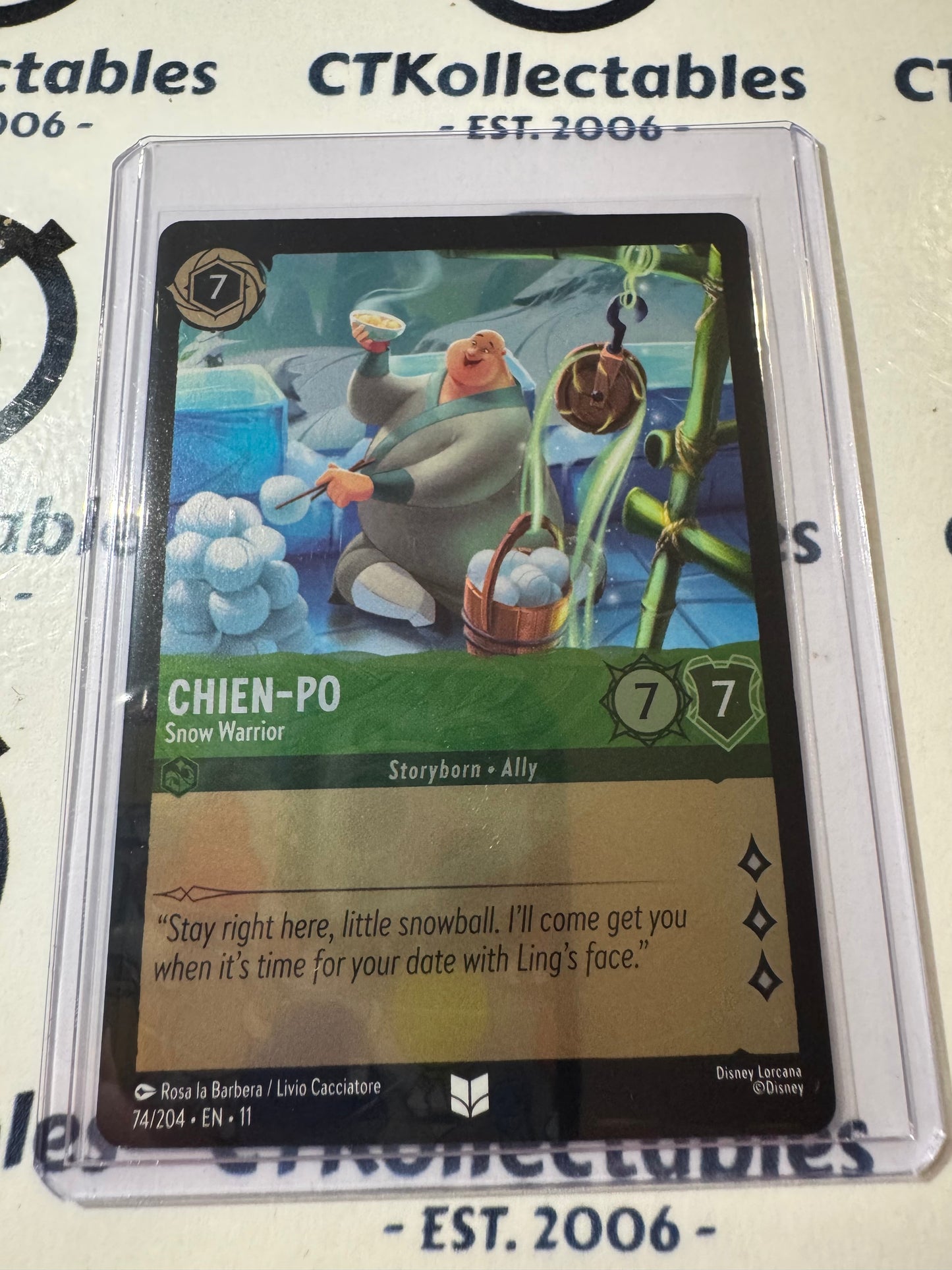 Disney Lorcana Winterspell 74/204 Chien-Po – Snow Warrior FOIL UC