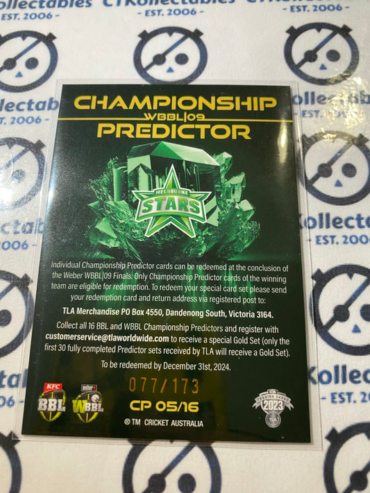 2023/24 TLA Cricket Traders Melbourne Stars WBBL Predictor #077/173 CP05