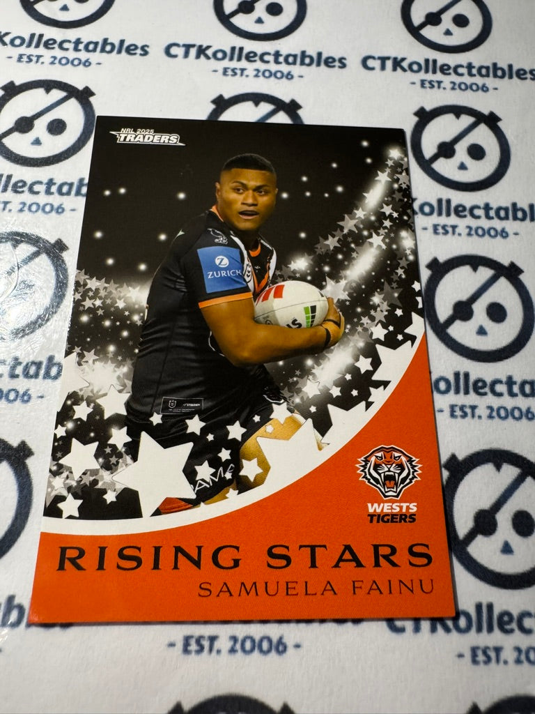 2025 NRL Traders Rising Stars RS 50 / 51 WESTS TIGERS SAMUELA FAINU