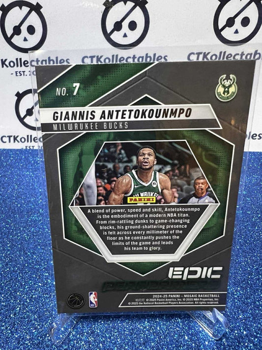 2024-25 Panini Mosaic Epic Performers #7 Giannis Antetokounmpo Milwaukee Bucks
