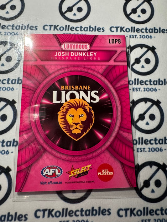 2025 AFL Footy Stars Luminous Josh Dunkley #LDP8 Dragon Scales PINK Lions
