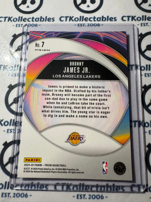 2024-25 NBA Prizm Bronny James Jr. Green Prizm Instant Impact #7 lakers