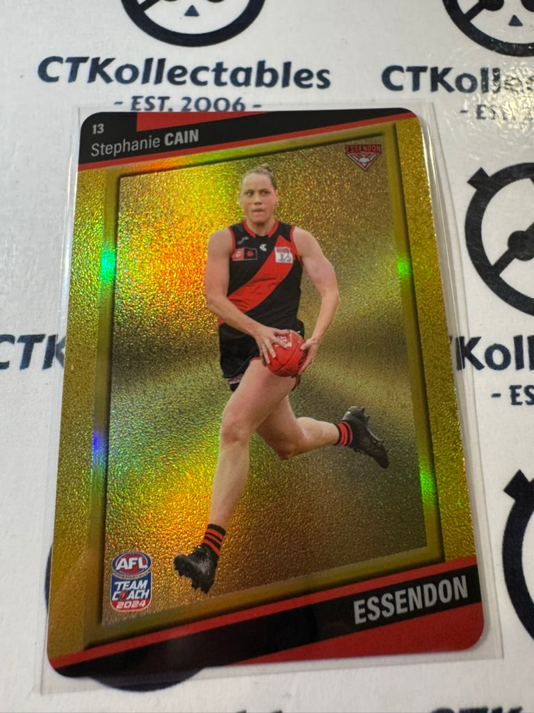 2024 AFLW Teamcoach GOLD #13 Stephanie Cain Bombers