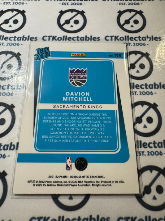2021-22 NBA Donruss Optic Davion Mitchell Rated Rookie #155 Kings