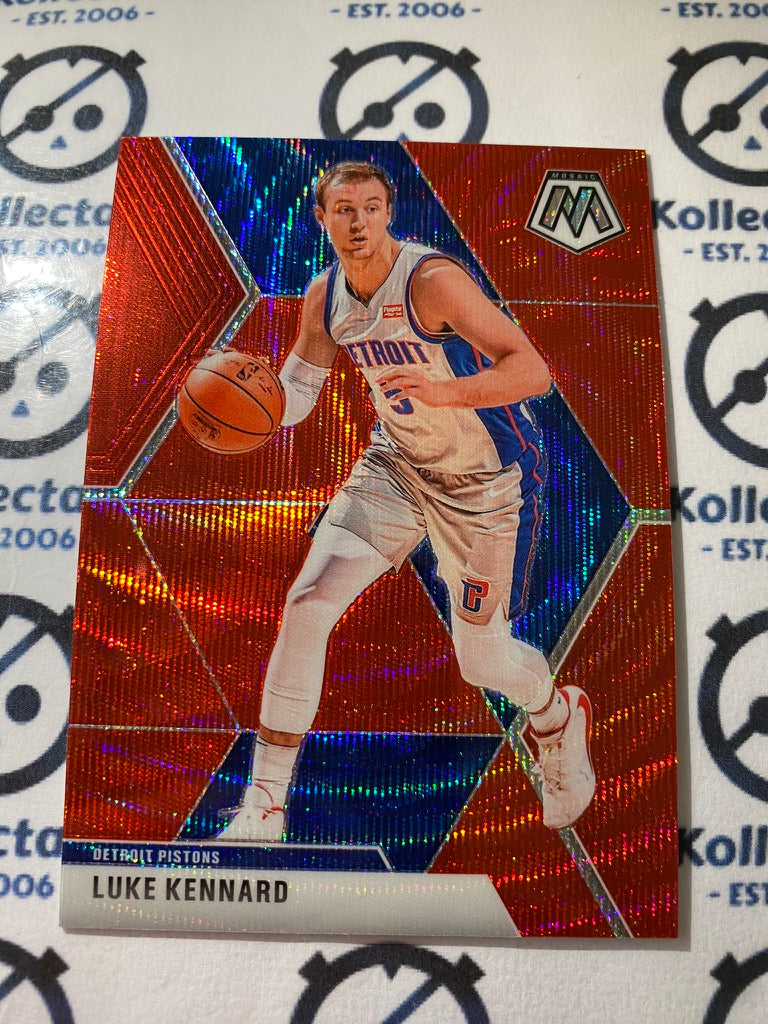 2019/20 Panini NBA Mosaic Luke Kennard Red Prizm #27 Pistons