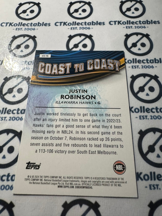 2023-24 Topps NBL Justin Robinson Coast to coast #CC-15 Hawks