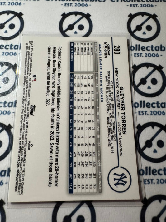 2024 Topps Chrome Baseball Gleyber Torres X-Fractor #280 Yankees