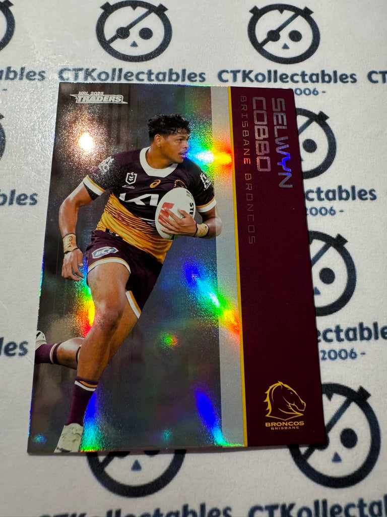 2025 NRL Traders Silver Parallel PS 003 SELWYN COBBO BRONCOS