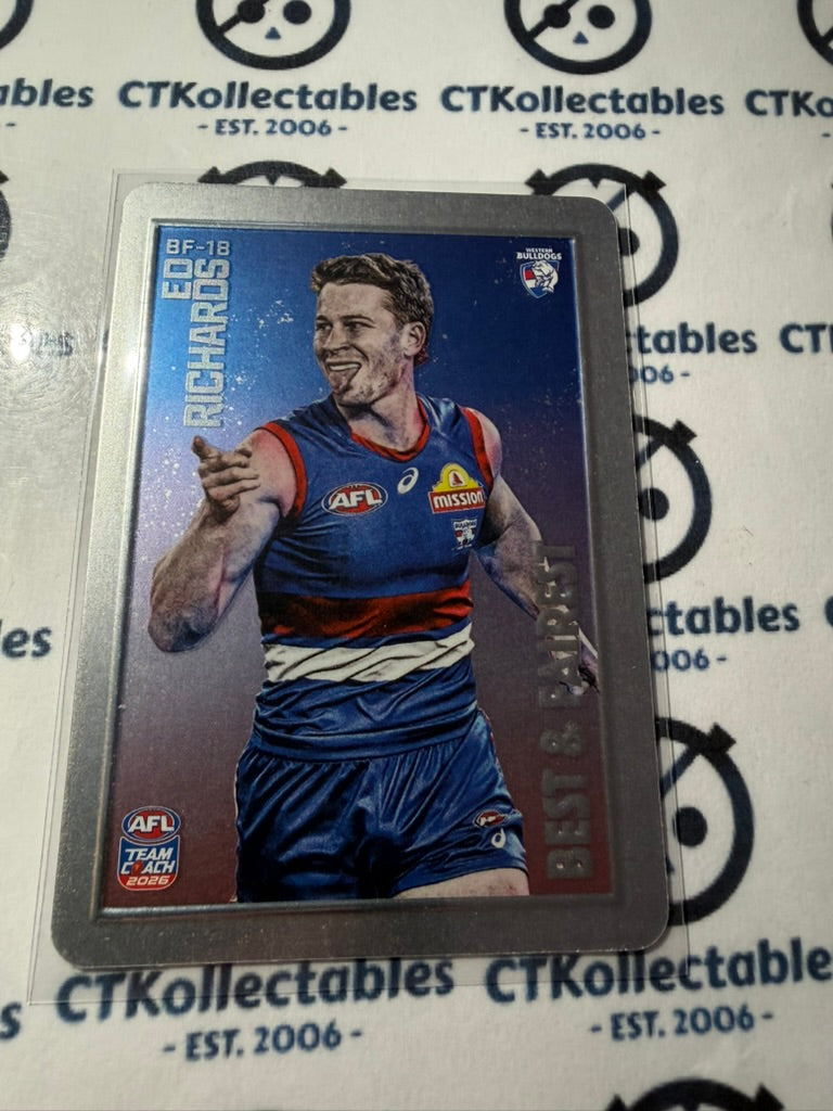 2026 Teamcoach AFL Best & Fairest Ed Richards BF-18 Bulldogs