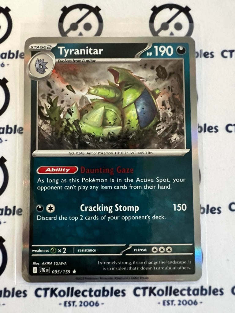 Tyranitar Holo Rare #095/159 Journey Together Pokemon Card TCG