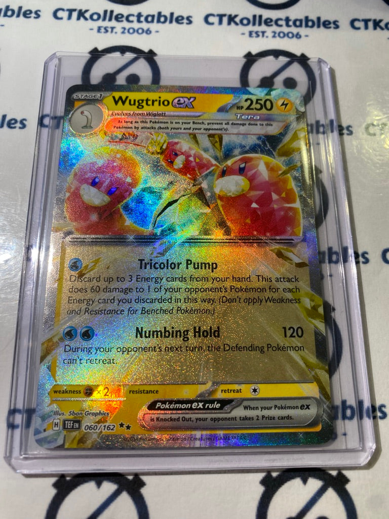 2024 TEMPORAL FORCES WUGTRIO EX # 060/162 DOUBLE RARE FOIL POKEMON CARD