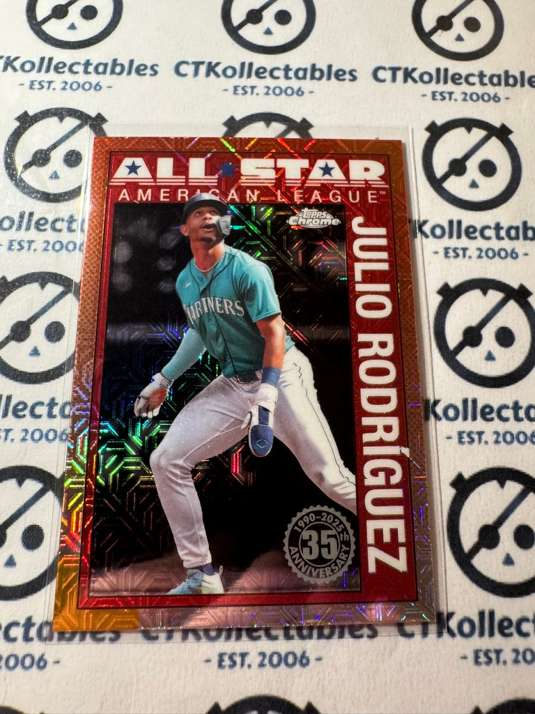 2025 Topps Series 2 Baseball Julio Rodriguez Silver Mojo 35th #90ASC-48 Mariners