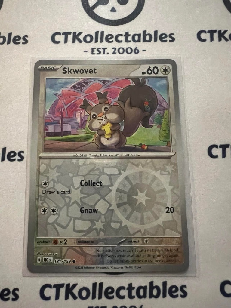 Skwovet Reverse Holo #131/159 Journey Together Pokemon Card TCG