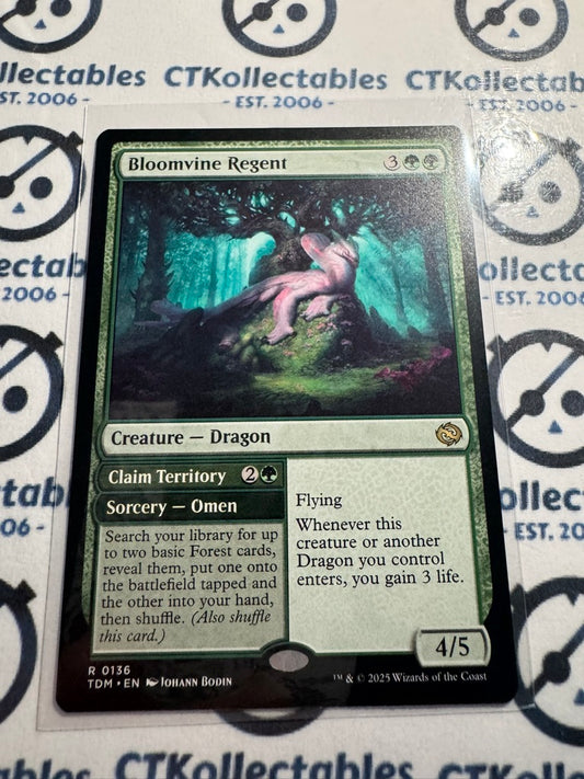 Magic The Gathering Tarkir Dragonstorm 0136 Bloomvine Regent/Claim Territory R