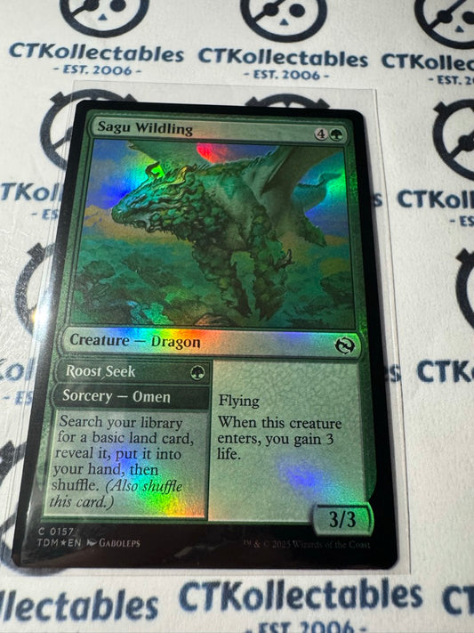 Magic The Gathering Tarkir Dragonstorm 0157 Sagu Wildling // Roost Seek C