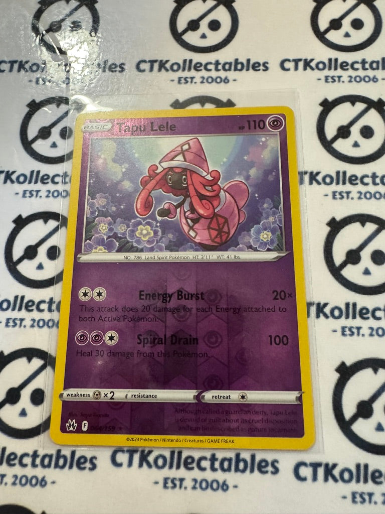 Tapu Lele Reverse Holo #064/159 Crown Zenith Pokémon Card