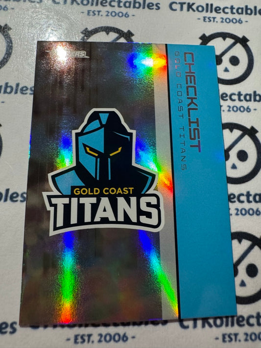 2025 NRL Traders Silver Parallel PS 046 TITANS CHECKLIST