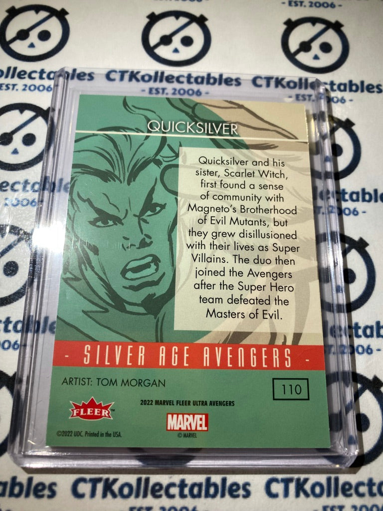 2022 Fleer Ultra Avengers Silverage Quicksilver Green Foil #110 Avengers