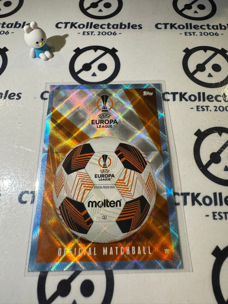 2023-24 TOPPS MATCH ATTAX OFFICIAL MTCHBALL EUROPA CRYSTAL BLUE #191