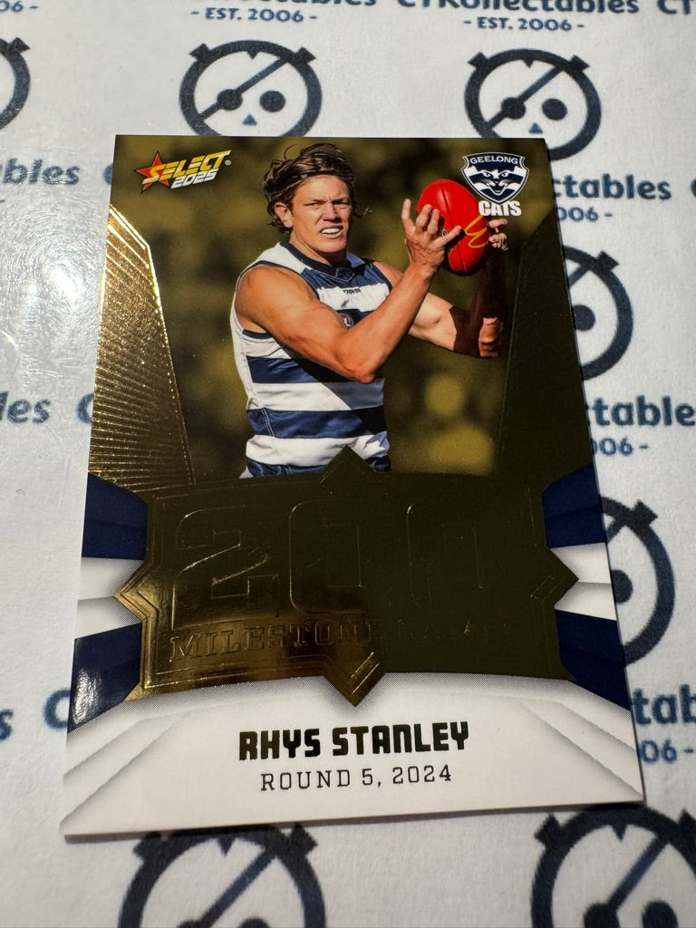 2025 AFL Footy Stars Milestone Rhys Stanley MG40 Cats