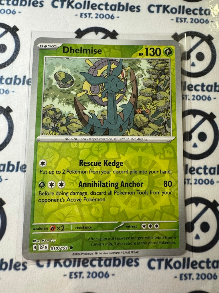 Dhelmise Reverse Holo #010/191 Surging Sparks Pokémon TCG 2024