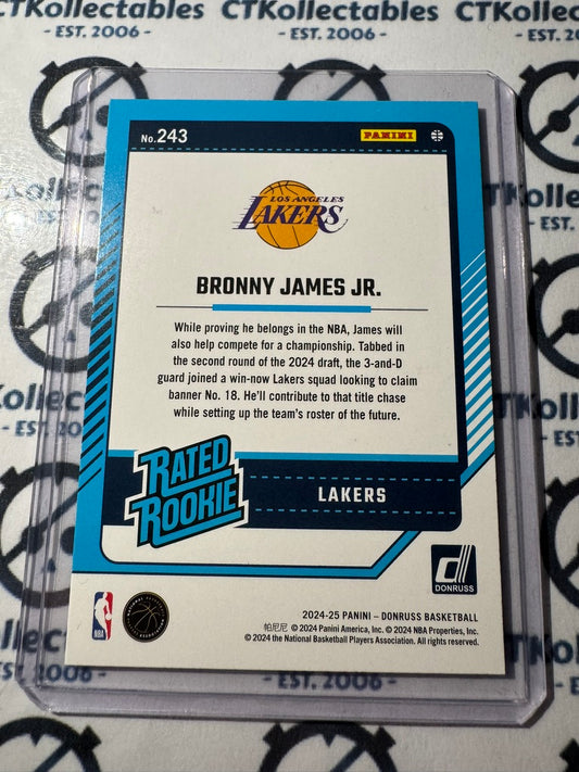 2024-25 NBA Donruss Bronny James Jr. Green Parallel Rated Rookie #243 lakers