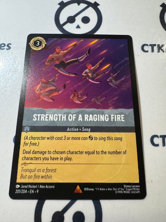 Disney Lorcana Fabled NON-FOIL 201/204 Strength of a Raging Fire R