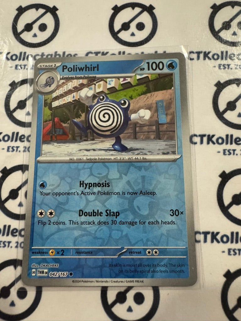 Poliwhirl Reverse Holo #042/167 Twilight Masquerade Pokemon Card