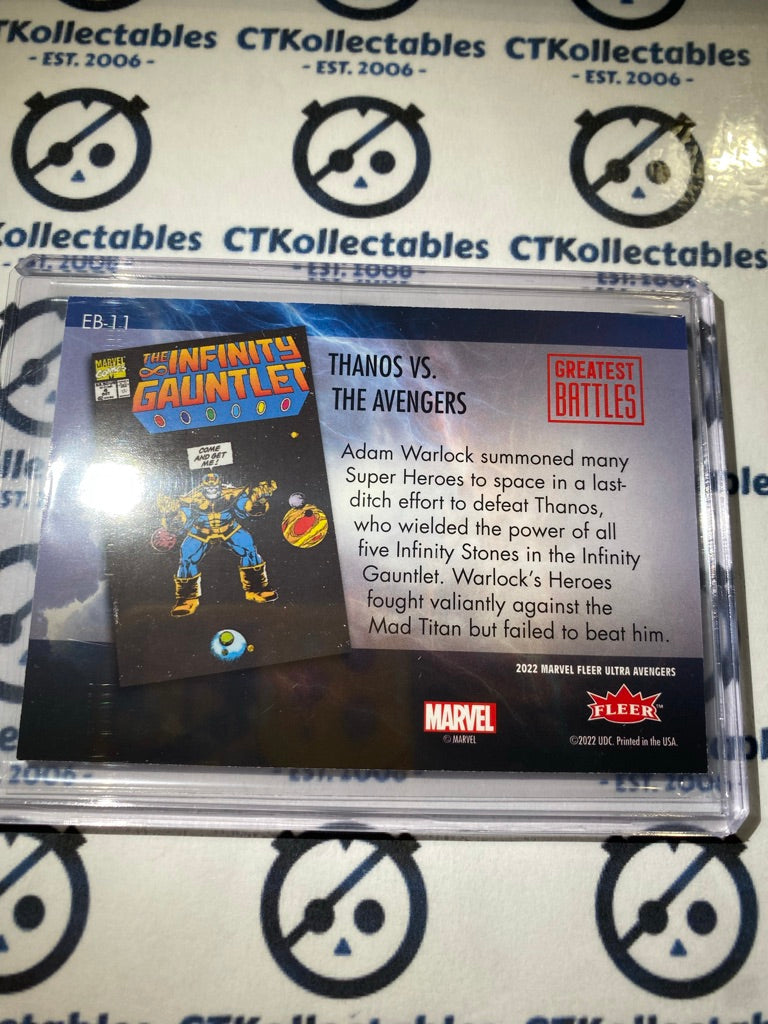 2022 Fleer Ultra Avengers Greatest Battles "Thanos V Avengers" EB-11
