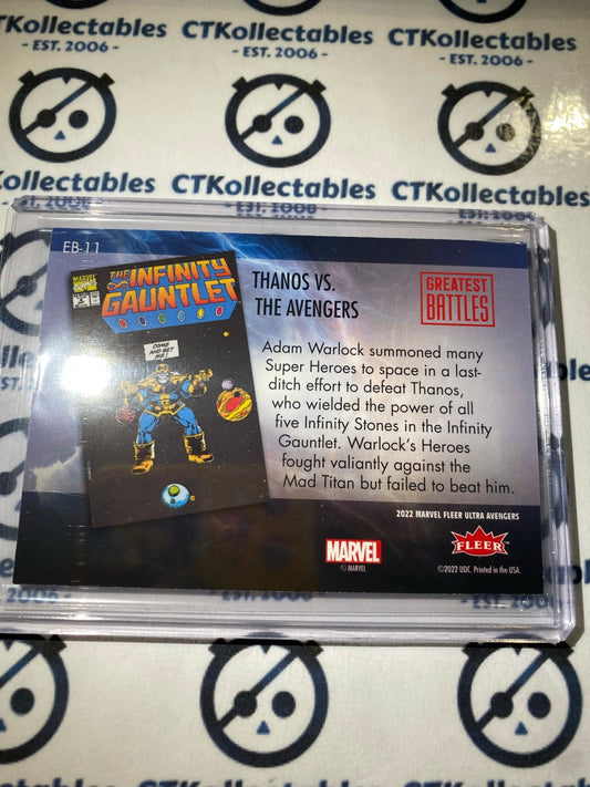 2022 Fleer Ultra Avengers Greatest Battles "Thanos V Avengers" EB-11
