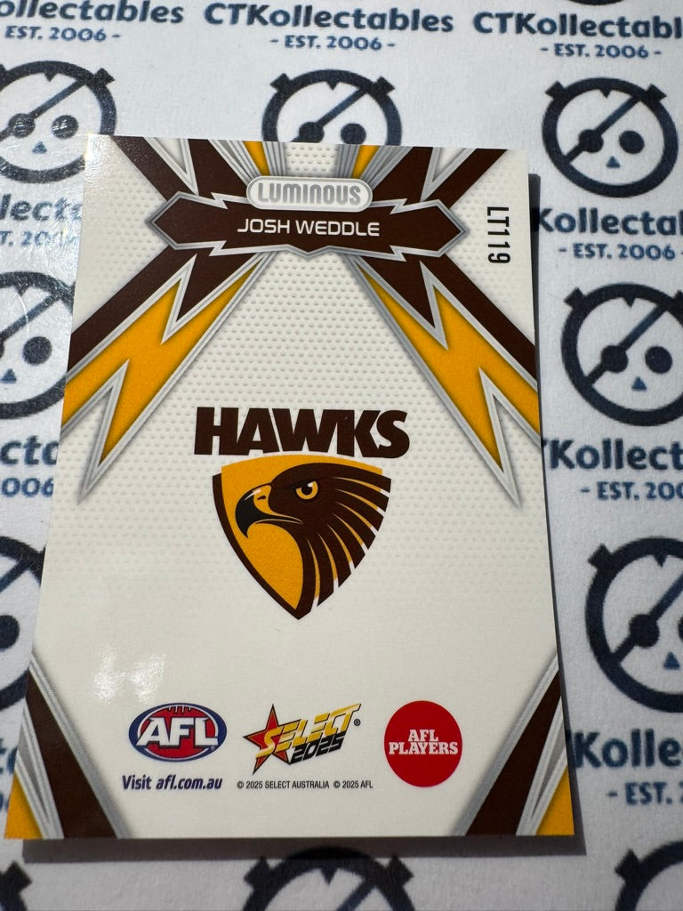 2025 AFL Footy Stars Thunderbolt LT119 Josh Weddle Hawks