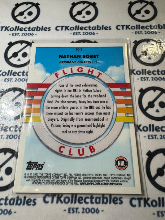 2022/23 Panini NBA Topps Chrome Nathan Sobey Flight Club Refractor #FC-3 Bullets