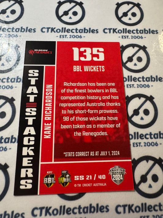24/25 TLA Cricket Traders Kane Richardson Stat Stackers SS21/40 Renegades