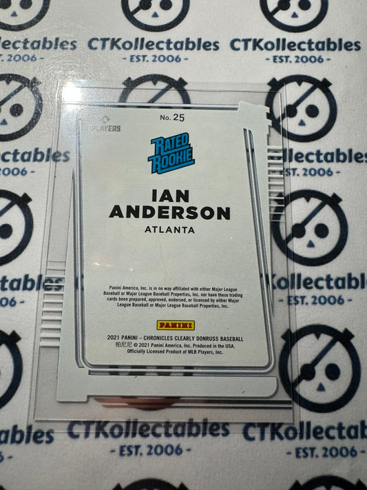 2021 Chronicles MLB Baseball Clearly Donruss Ian Anderson #25 Atlanta