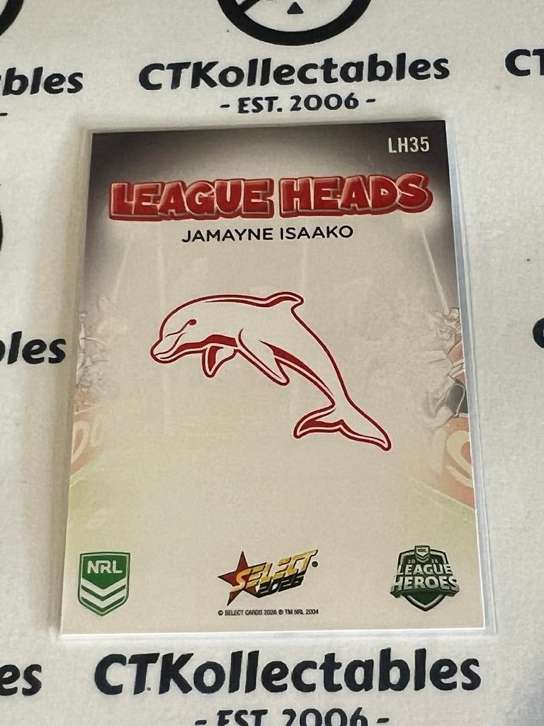 2026 Select NRL League Heroes League Heads #LH35 Jamayne Isaako Dolphins