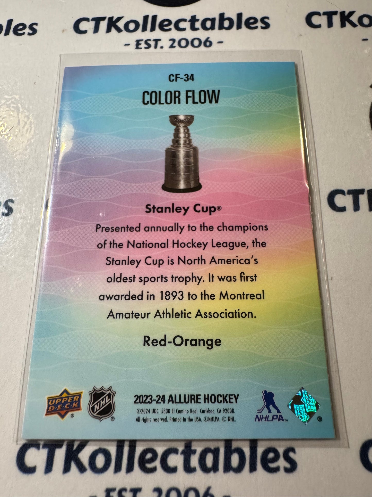 2023-24 NHL Allure Stanley Cup Color Flow Red-Orange #CF-34