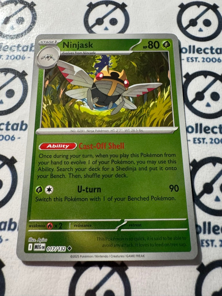 Ninjask Reverse Holo #017/132 Mega Evolution Pokemon