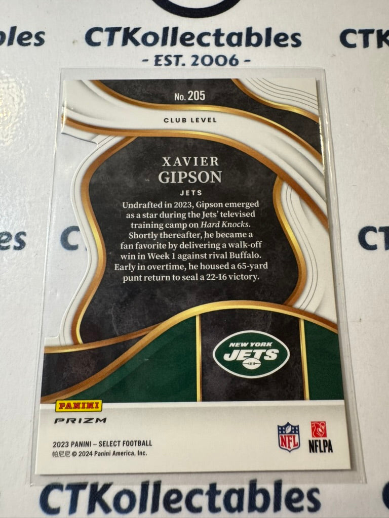 2023 NFL Panini Select Rookie Club Level Die Cut Red & Blue #205 Xavier Gipson